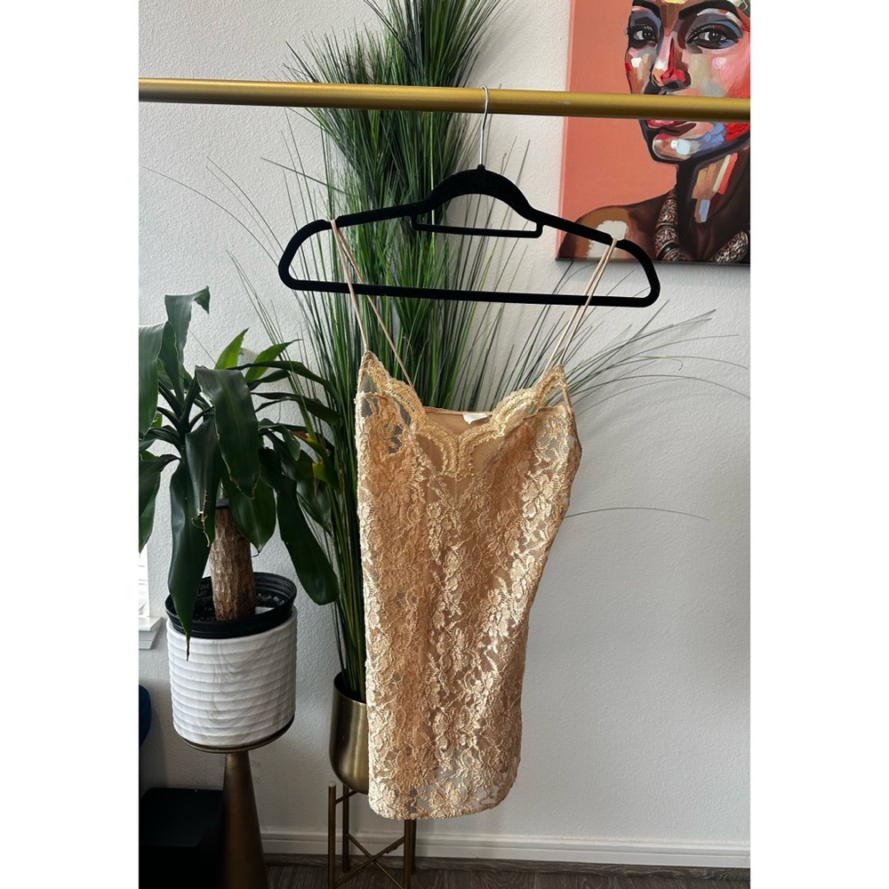Vintage Delicates Lace Slip Dress - Size Small